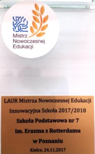 Laur mistrza nowoczesnej edukacji 2017/2018.