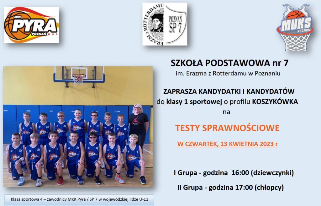 Testy sprawnościowe - plakat