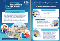 Infografika o smogu: wskazówki dotyczące monitorowania powietrza, pozostawania w domu i noszenia masek ochronnych.