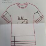 Ręcznie rysowana różowa koszulka z napisem Bullying is not cool z przodu.