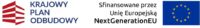 Logotypy: Krajowy Plan Odbudowy, NextGenerationEU oraz flaga Unii Europejskiej z żółtymi gwiazdami.